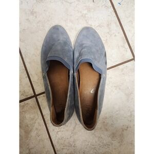 FRYE Women's Blue Suede Slip On Loafers Flats Shoes Size 8.5M